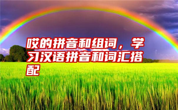 哎的拼音和组词，学习汉语拼音和词汇搭配