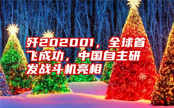 歼202001，全球首飞成功，中国自主研发战斗机亮相