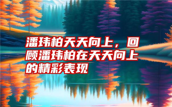 潘玮柏天天向上，回顾潘玮柏在天天向上的精彩表现