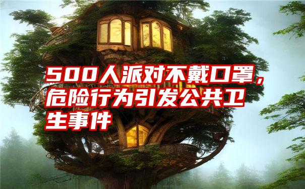 500人派对不戴口罩，危险行为引发公共卫生事件