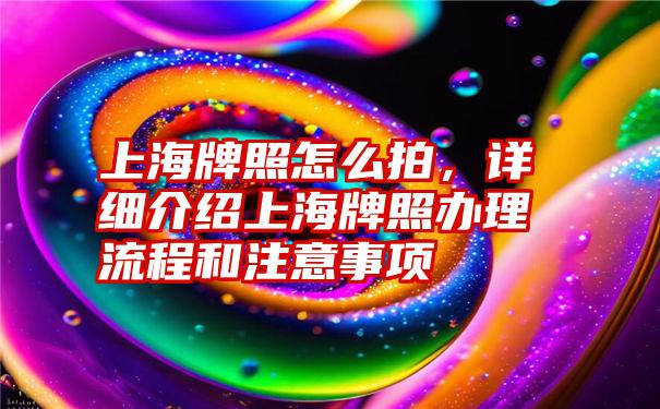 上海牌照怎么拍，详细介绍上海牌照办理流程和注意事项