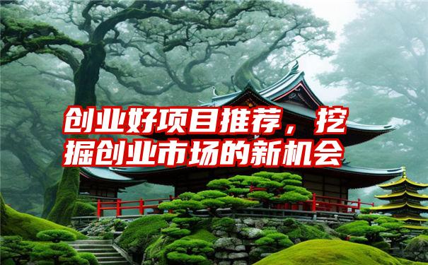 创业好项目推荐，挖掘创业市场的新机会