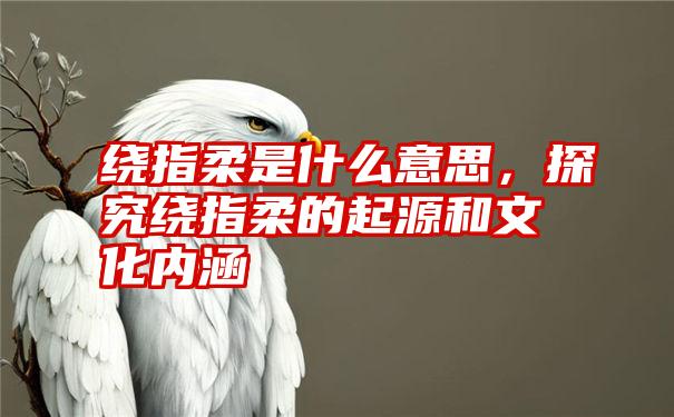 绕指柔是什么意思，探究绕指柔的起源和文化内涵