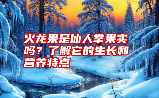 火龙果是仙人掌果实吗？了解它的生长和营养特点