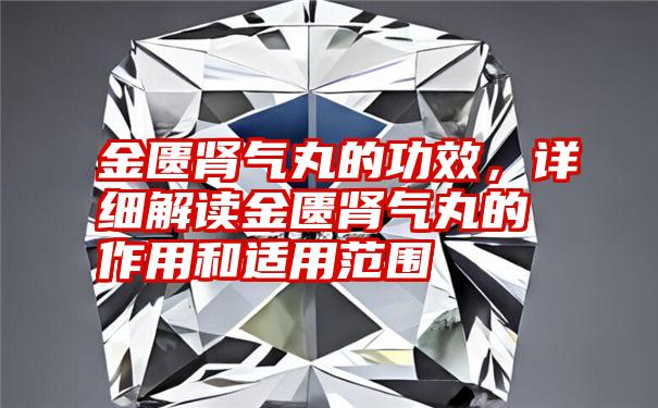 金匮肾气丸的功效，详细解读金匮肾气丸的作用和适用范围