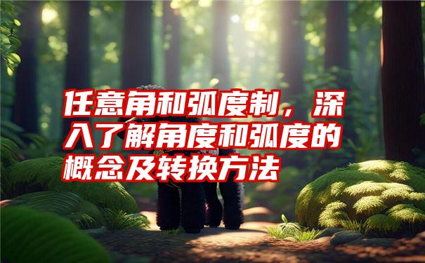 任意角和弧度制，深入了解角度和弧度的概念及转换方法