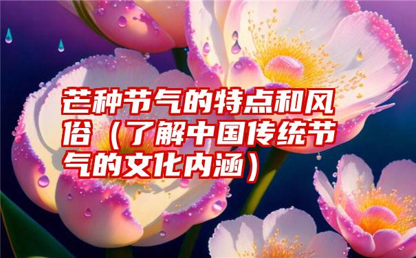 芒种节气的特点和风俗（了解中国传统节气的文化内涵）