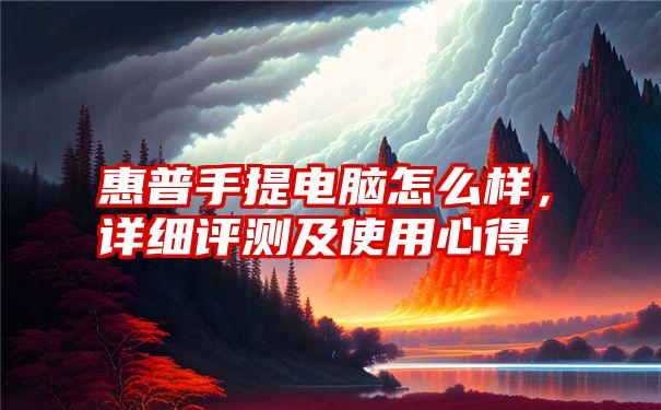 惠普手提电脑怎么样，详细评测及使用心得