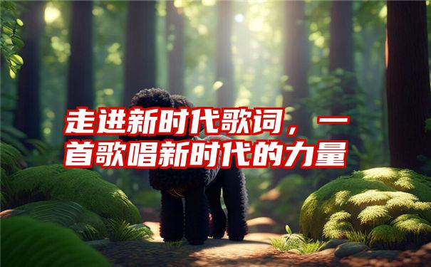 走进新时代歌词，一首歌唱新时代的力量