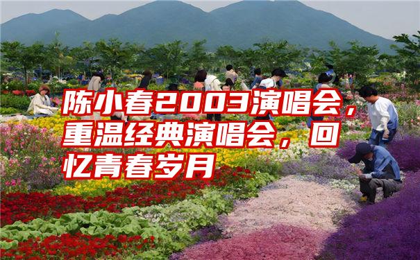 陈小春2003演唱会，重温经典演唱会，回忆青春岁月