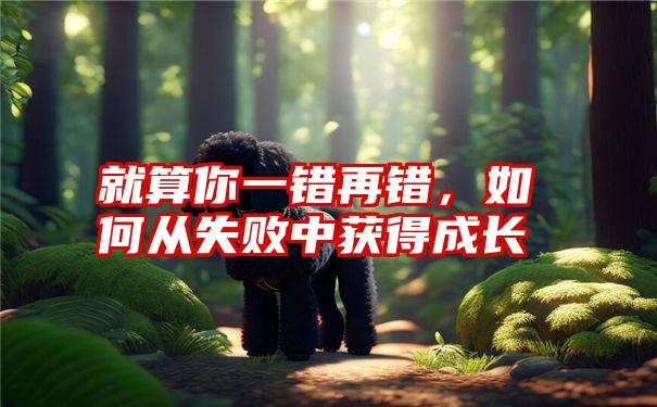 就算你一错再错，如何从失败中获得成长