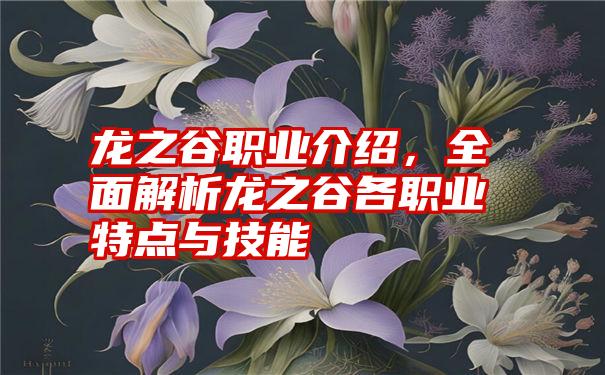 龙之谷职业介绍，全面解析龙之谷各职业特点与技能