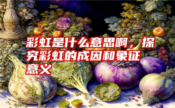 彩虹是什么意思啊，探究彩虹的成因和象征意义