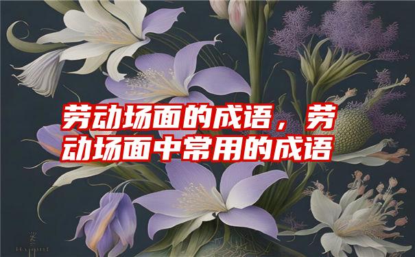 劳动场面的成语，劳动场面中常用的成语