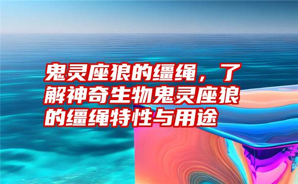 鬼灵座狼的缰绳，了解神奇生物鬼灵座狼的缰绳特性与用途