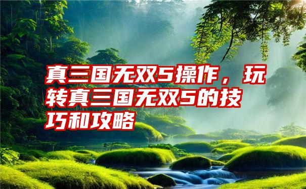 真三国无双5操作，玩转真三国无双5的技巧和攻略