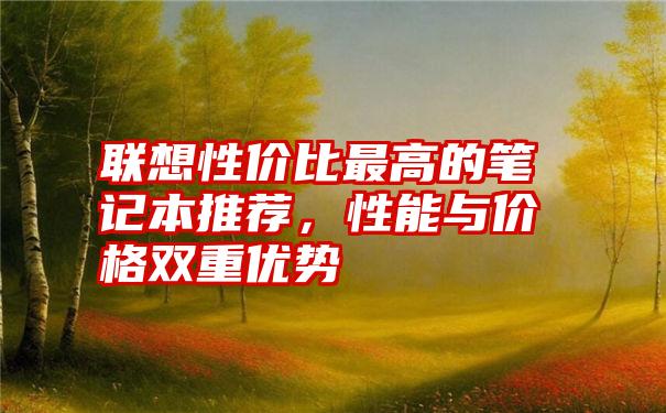 联想性价比最高的笔记本推荐，性能与价格双重优势