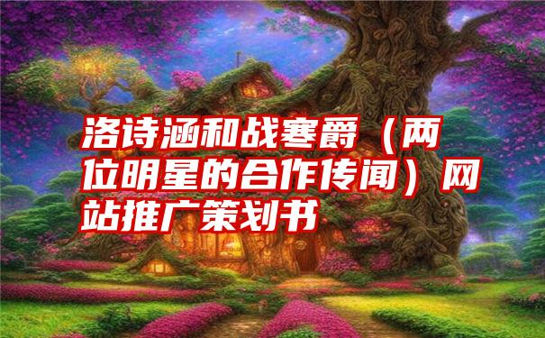 洛诗涵和战寒爵（两位明星的合作传闻）网站推广策划书