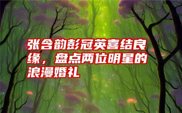 张含韵彭冠英喜结良缘，盘点两位明星的浪漫婚礼