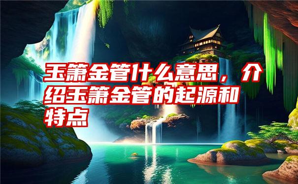 玉箫金管什么意思，介绍玉箫金管的起源和特点