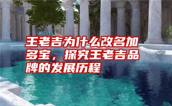 王老吉为什么改名加多宝，探究王老吉品牌的发展历程