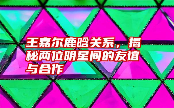 王嘉尔鹿晗关系，揭秘两位明星间的友谊与合作