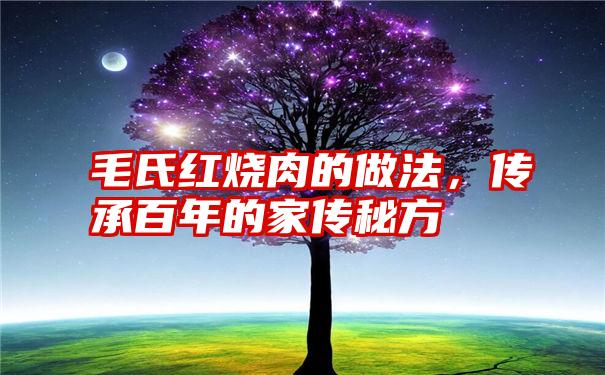 毛氏红烧肉的做法，传承百年的家传秘方