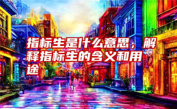 指标生是什么意思，解释指标生的含义和用途