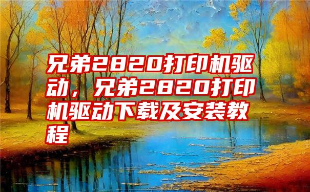 兄弟2820打印机驱动，兄弟2820打印机驱动下载及安装教程