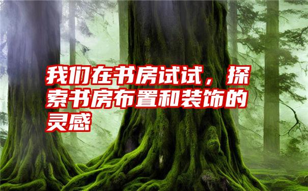 我们在书房试试，探索书房布置和装饰的灵感