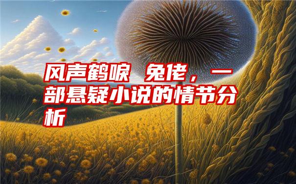 风声鹤唳 兔佬，一部悬疑小说的情节分析