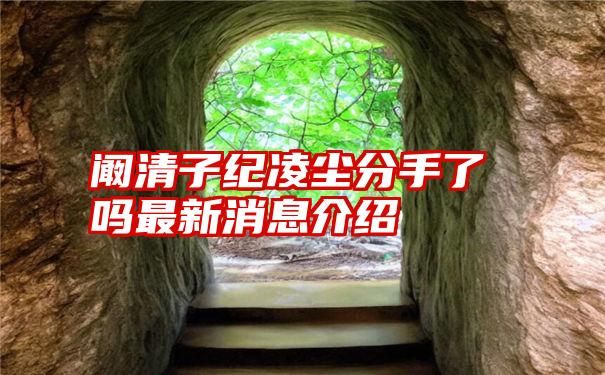 阚清子纪凌尘分手了吗最新消息介绍