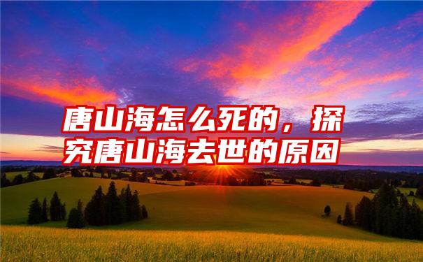 唐山海怎么死的，探究唐山海去世的原因