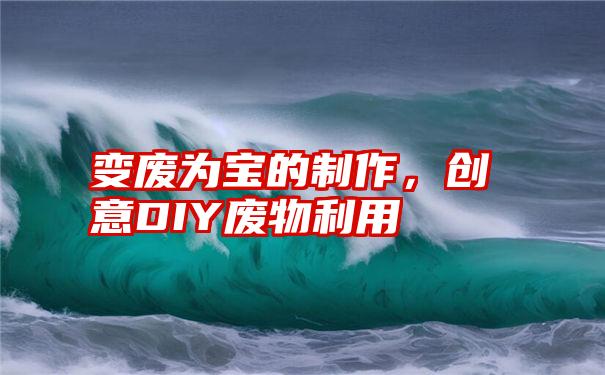 变废为宝的制作，创意DIY废物利用