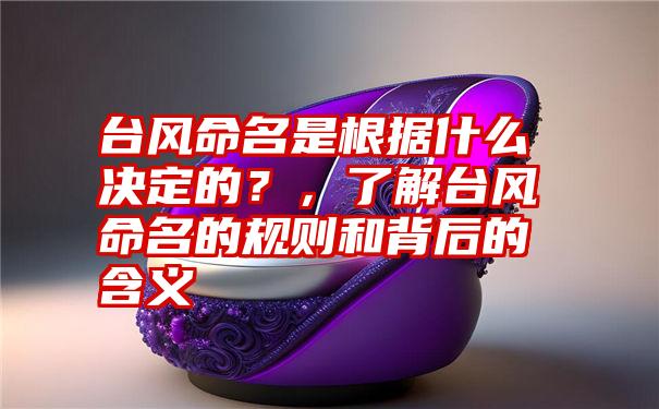 台风命名是根据什么决定的？，了解台风命名的规则和背后的含义