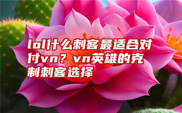 lol什么刺客最适合对付vn？vn英雄的克制刺客选择