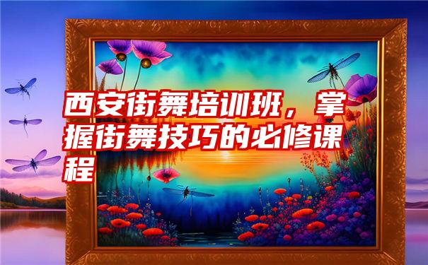 西安街舞培训班,掌握街舞技巧的必修课程