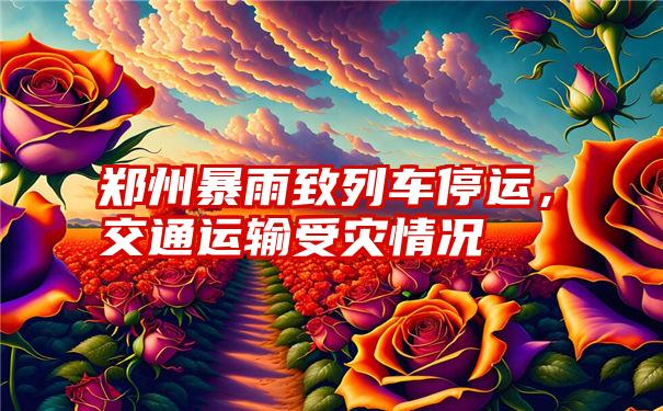 郑州暴雨致列车停运,交通运输受灾情况