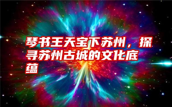 琴书王天宝下苏州，探寻苏州古城的文化底蕴