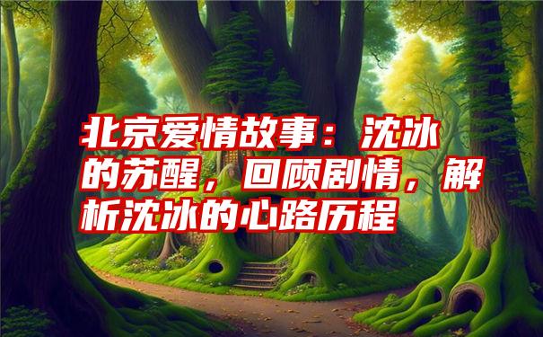 北京爱情故事：沈冰的苏醒，回顾剧情，解析沈冰的心路历程