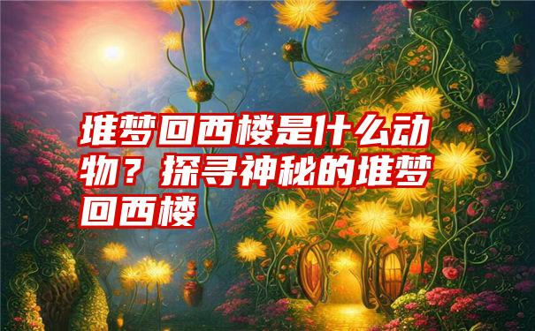 堆梦回西楼是什么动物？探寻神秘的堆梦回西楼