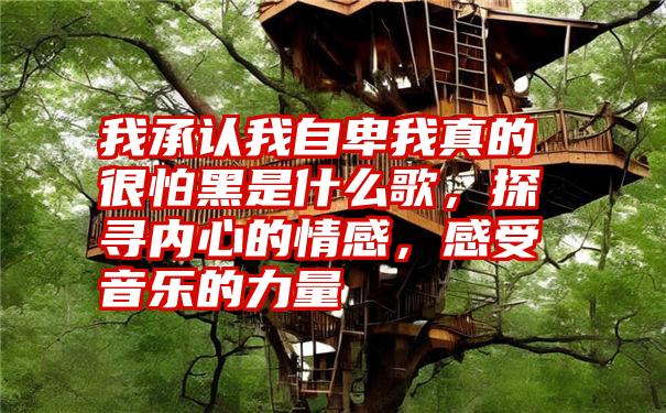 我承认我自卑我真的很怕黑是什么歌，探寻内心的情感，感受音乐的力量