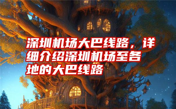 深圳机场大巴线路,详细介绍深圳机场至各地的大巴线路