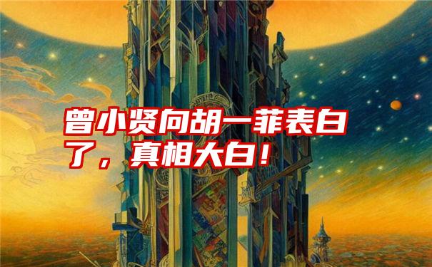 曾小贤向胡一菲表白了,真相大白!