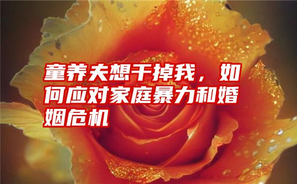 童养夫想干掉我,如何应对家庭暴力和婚姻危机