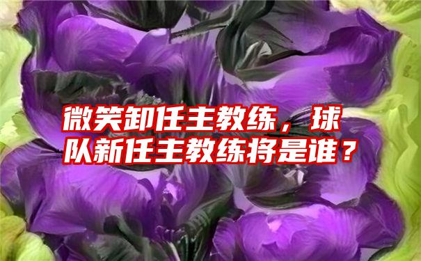 微笑卸任主教练，球队新任主教练将是谁？