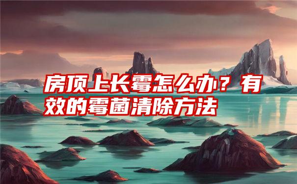 房顶上长霉怎么办？有效的霉菌清除方法