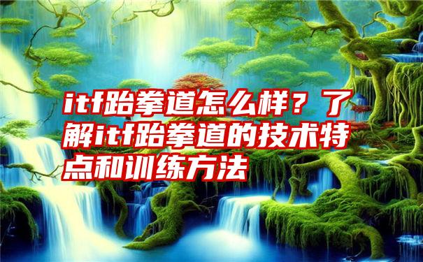 itf跆拳道怎么样？了解itf跆拳道的技术特点和训练方法