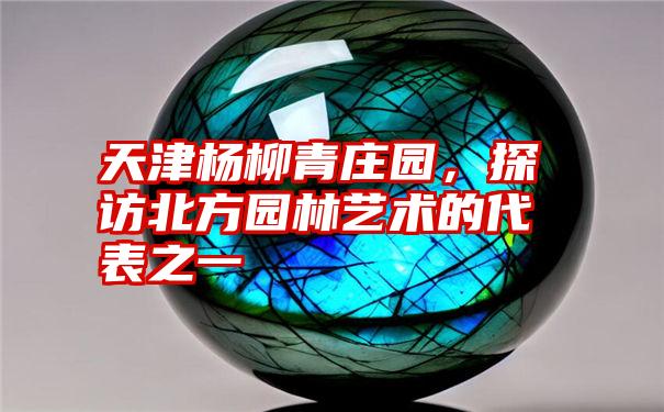 天津杨柳青庄园,探访北方园林艺术的代表之一