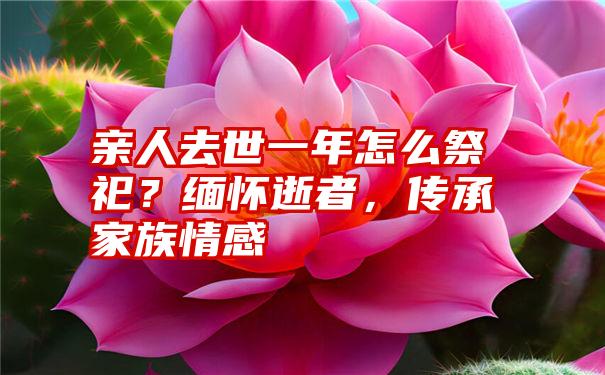 亲人去世一年怎么祭祀？缅怀逝者，传承家族情感